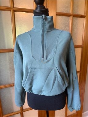 Lululemon Athletica Dusty Teal Half-Zip scuba Pullover Jacket